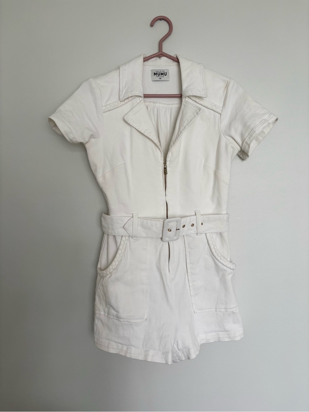 Show Me Your MuMu Outlaw Romper in Pearly White - Picture 3 of 4